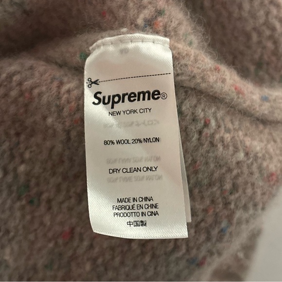 Supreme Speckle Small Box Logo Crewneck Sweater Wool Multicolor Size XL FW22 - Picture 8 of 8